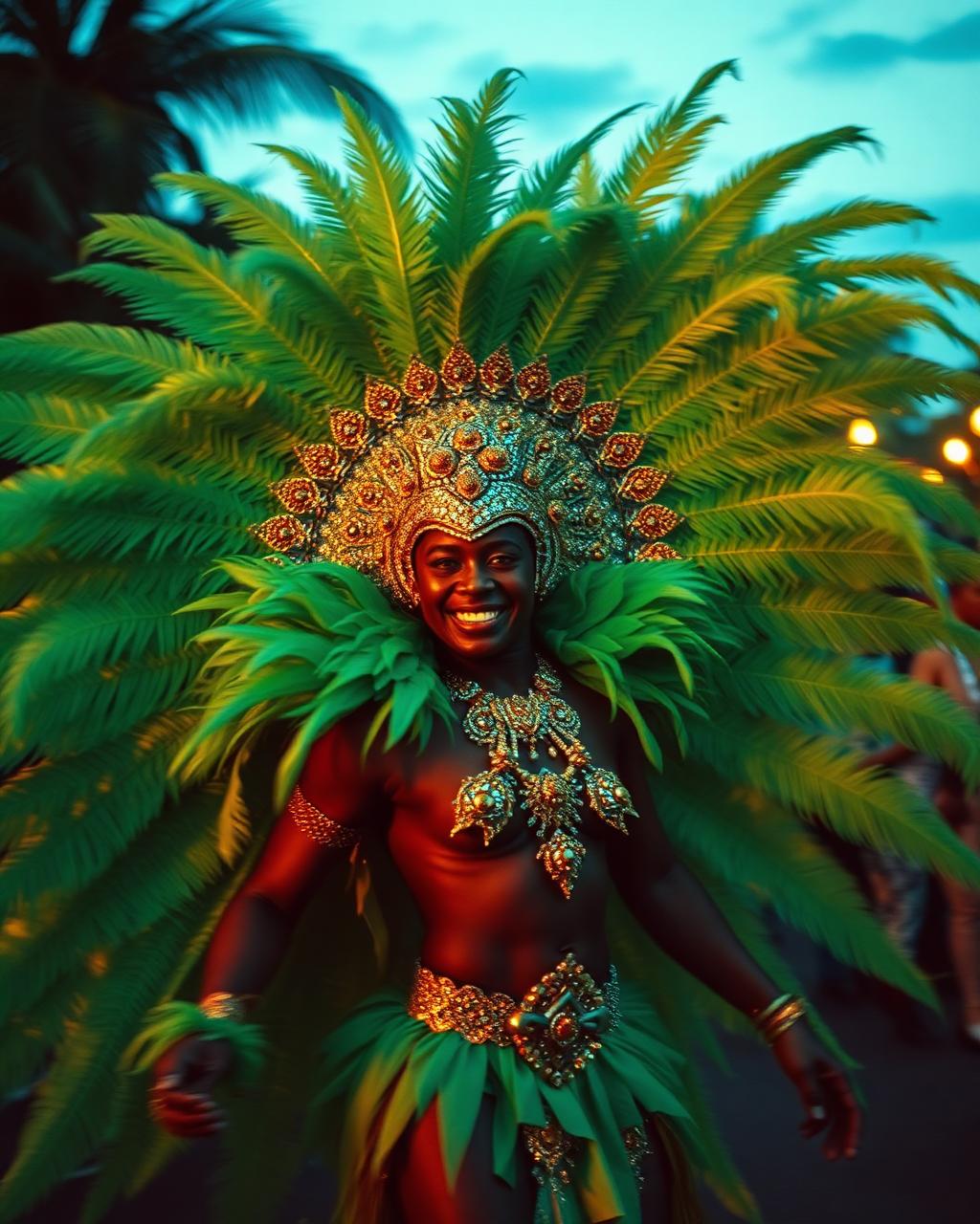 Carnival performers in full costume